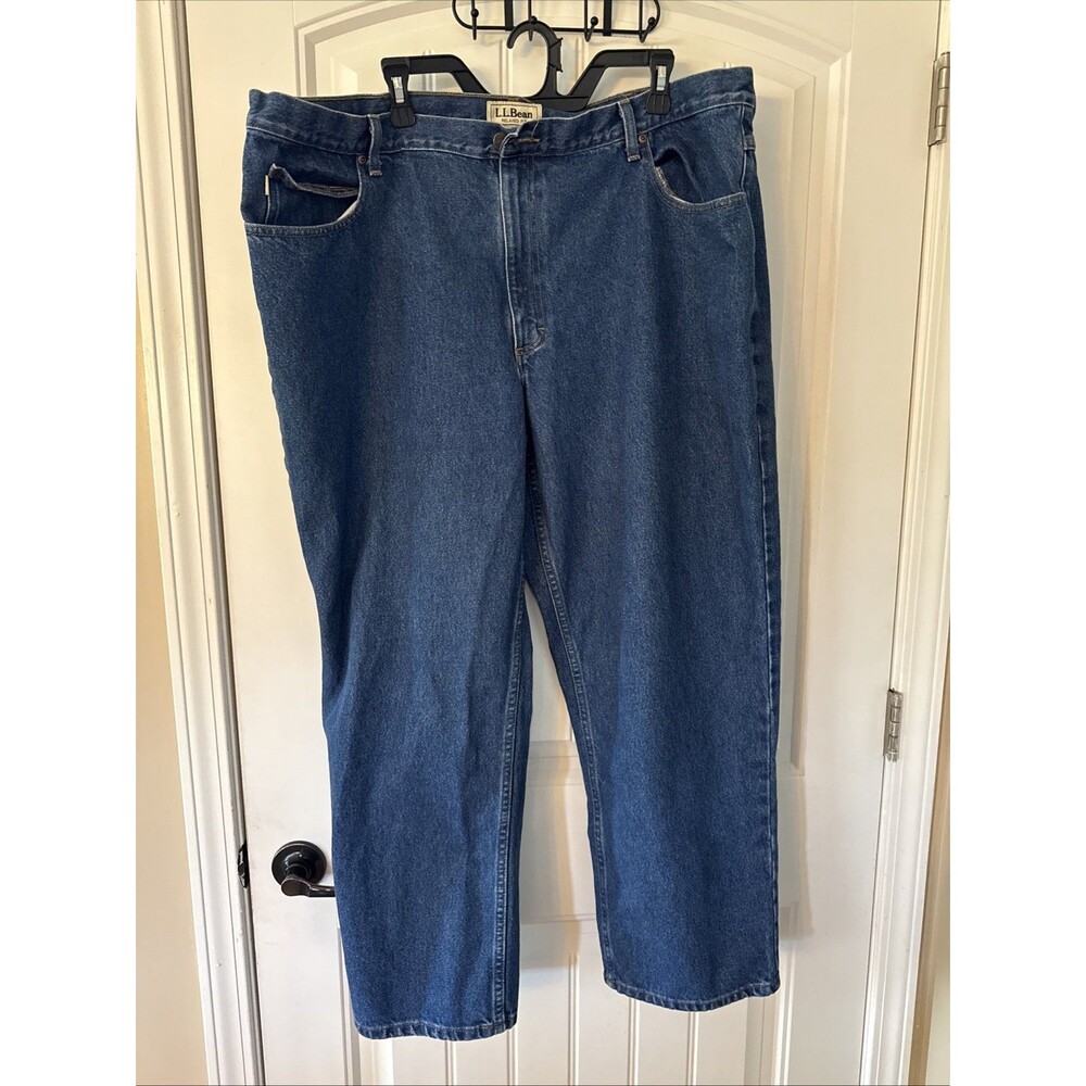LL Bean mens jeans size 44x30 Relaxed Fit Denim Work Straight Leg 134770 Blue